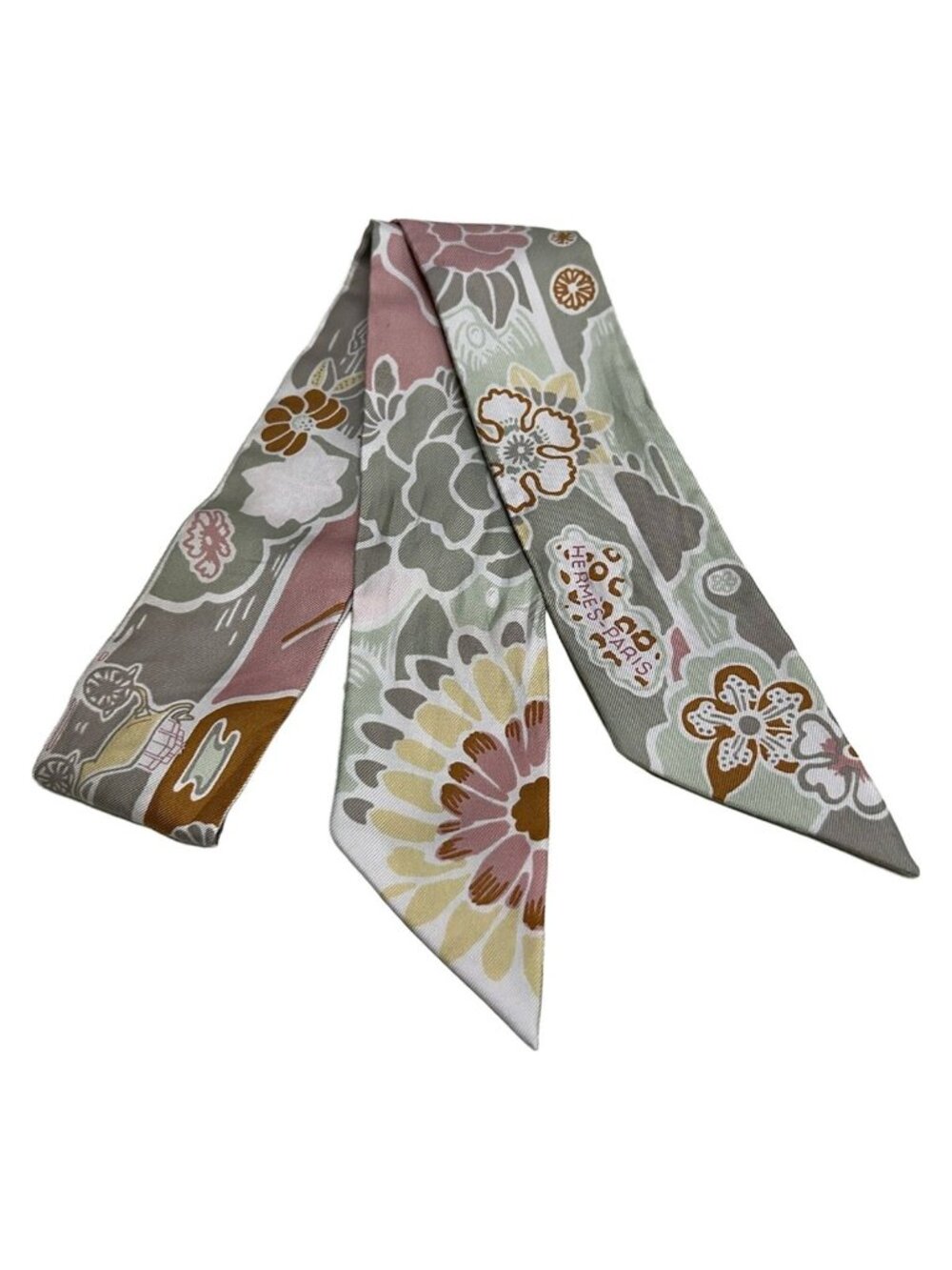 Hermes Scarf Twilly Pink Bingata